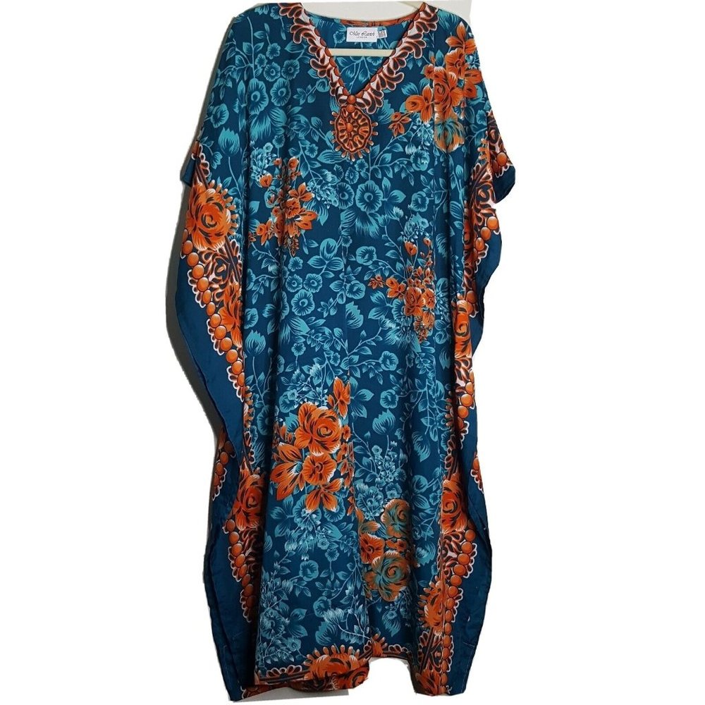 Miss Lavish London Womens 14-16 HAWAIIAN FLORAL Muumuu Lounge Wear Pullover